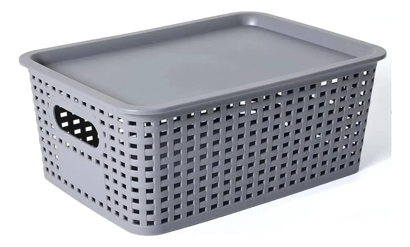 SET DE 3 CAJAS DE ALMACENAMIENTO PARA COCINA Y HOGAR EN RATAN - 2