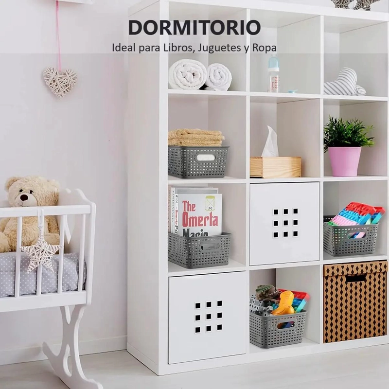 SET DE 3 CAJAS DE ALMACENAMIENTO PARA COCINA Y HOGAR EN RATAN - 3