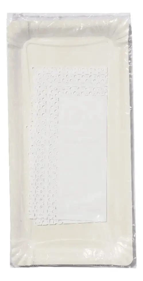 100 BANDEJAS DE CARTON CON BLONDA PARA BRAZO DE REINA 30X15 CM - 2