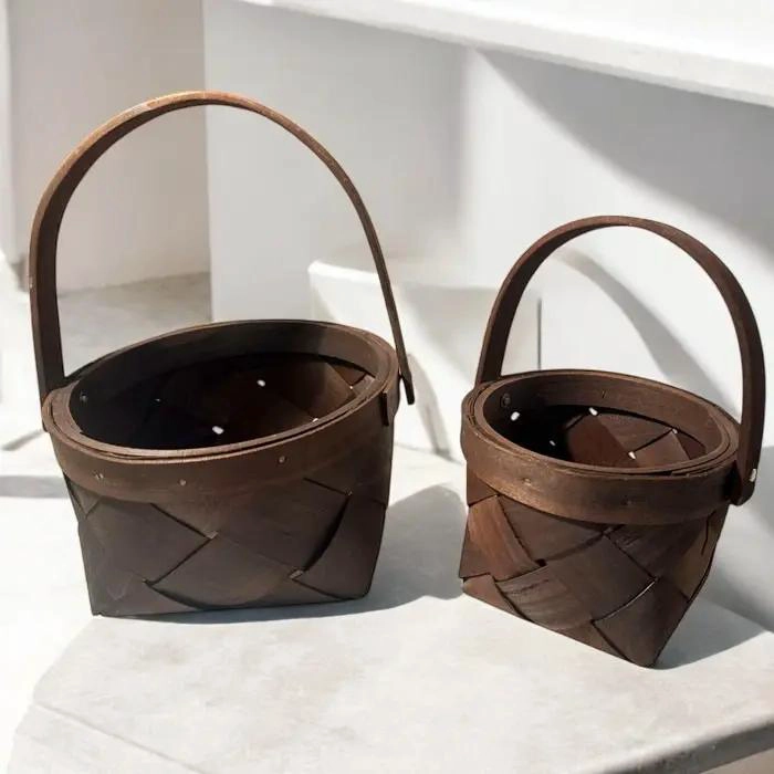 SET DE 2 CESTAS CON ASA PARA DECORACION Y REGALO VERSATILES - 3