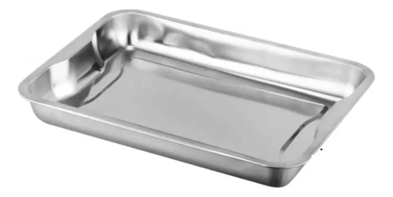 SET DE 12 BANDEJAS DE ACERO PARA SERVIR DE 60X40X2 CM - 1