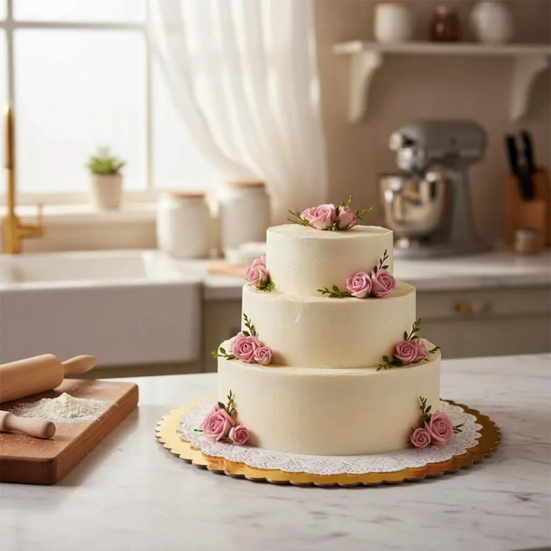 SET DE 10 BANDEJAS GRUESAS DE 40 CM Y 10 BLONDAS DE 31.8 CM PARA TORTAS - 1