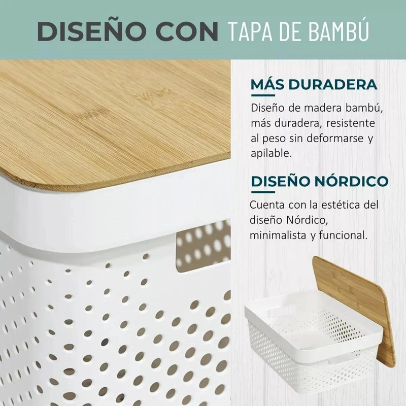 CAJA ORGANIZADORA PLASTICA MULTIUSO PARA ALMACENAMIENTO Y ORDEN - 3