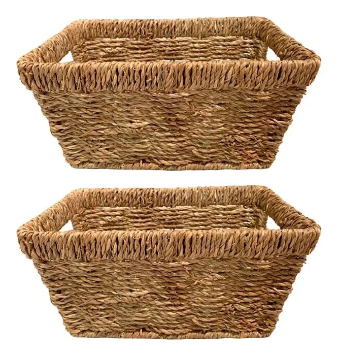 SET DE 2 CANASTOS ORGANIZADORES PARA ALMACENAMIENTO EN HOGAR - 1