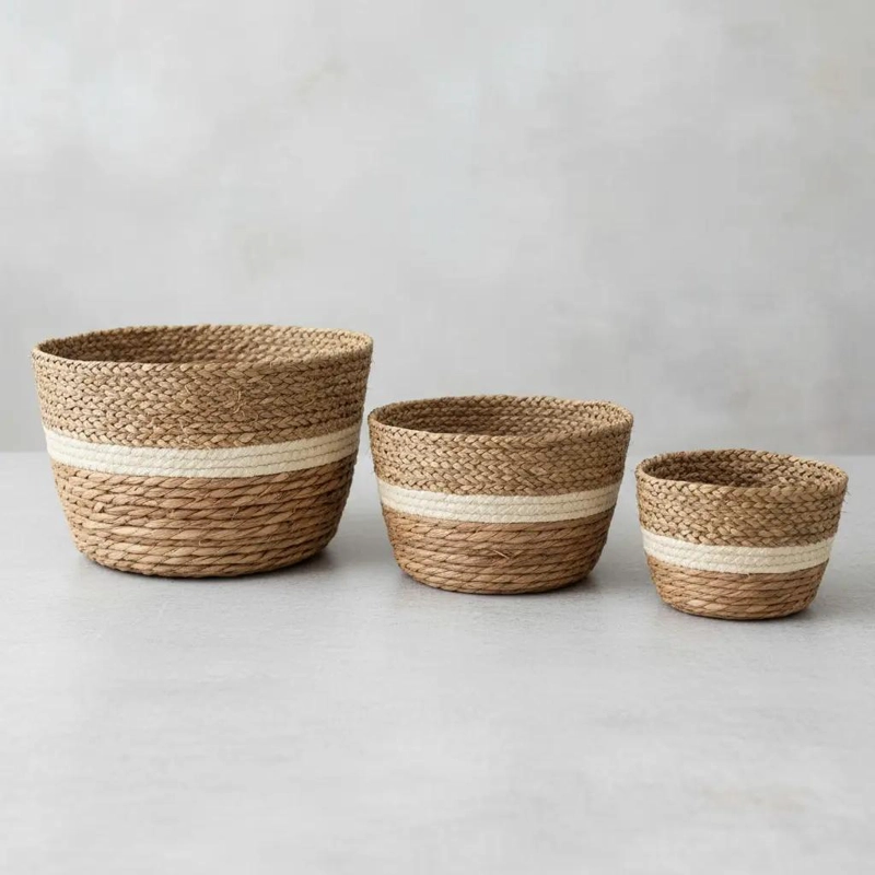 SET DE 3 CANASTOS ORGANIZADORES PARA ALMACENAMIENTO EN HOGAR - 1