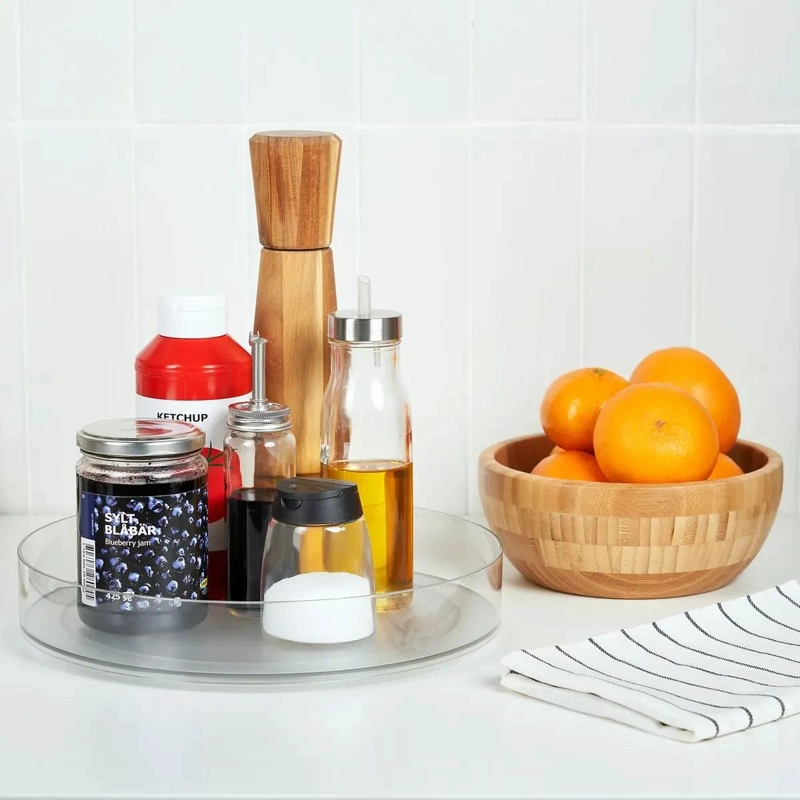 BANDEJA GIRATORIA PARA REFRIGERADOR DE PLASTICO BLANCO DE 28 CM - 4