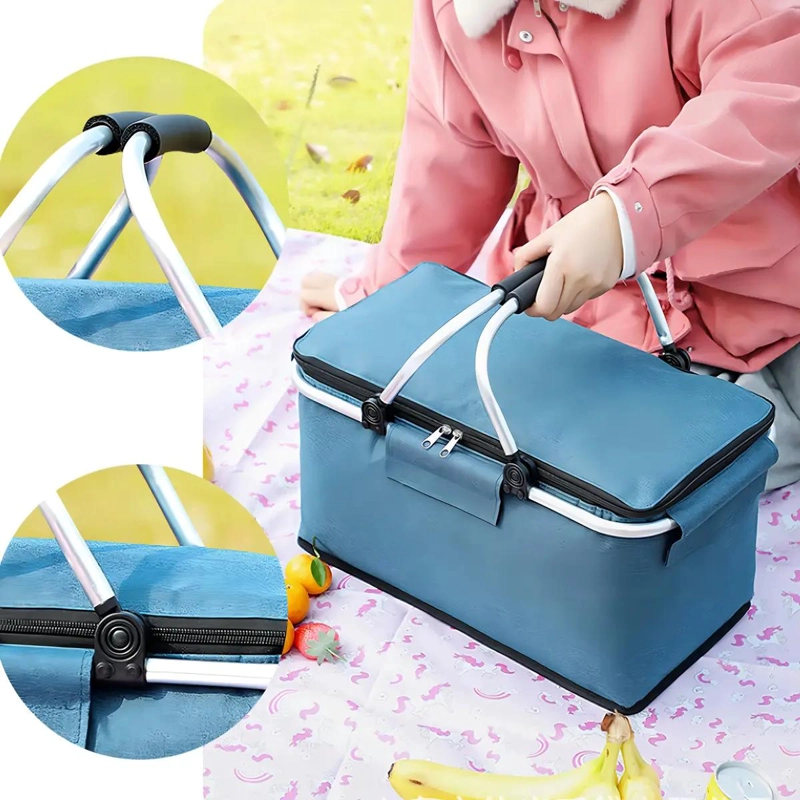 CANASTO DE PICNIC TE RMICO IMPERMEABLE PARA 4 PERSONAS CON COMPARTIMENTOS - 3