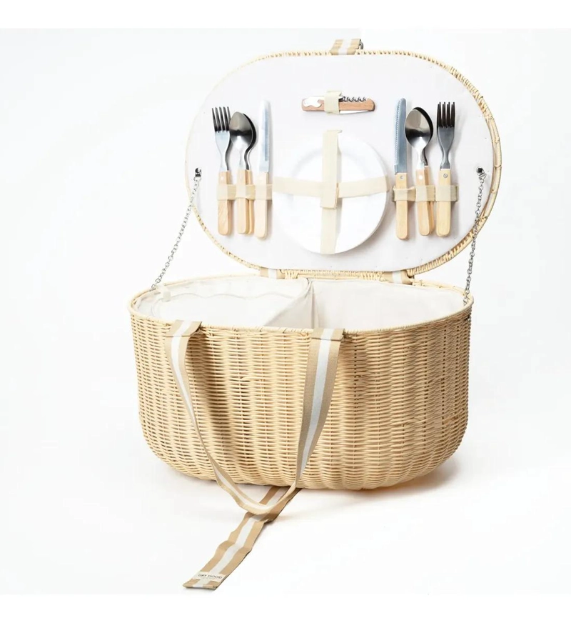 SET DE PICNIC PARA 4 PERSONAS CON CANASTO Y ACCESORIOS COMPLETOS - 2