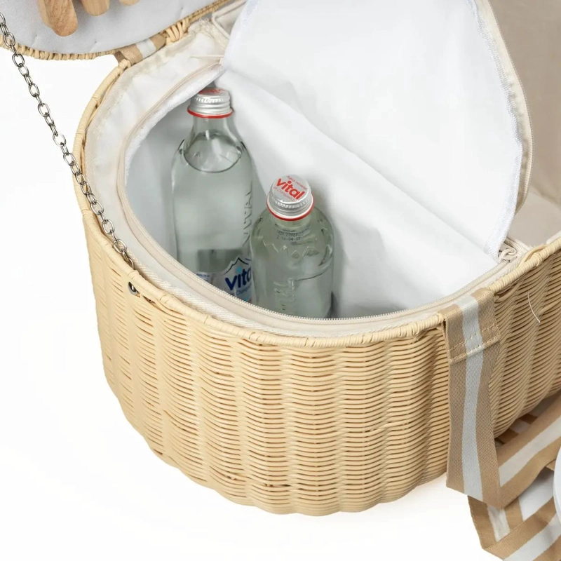 SET DE PICNIC PARA 4 PERSONAS CON CANASTO Y ACCESORIOS COMPLETOS - 3