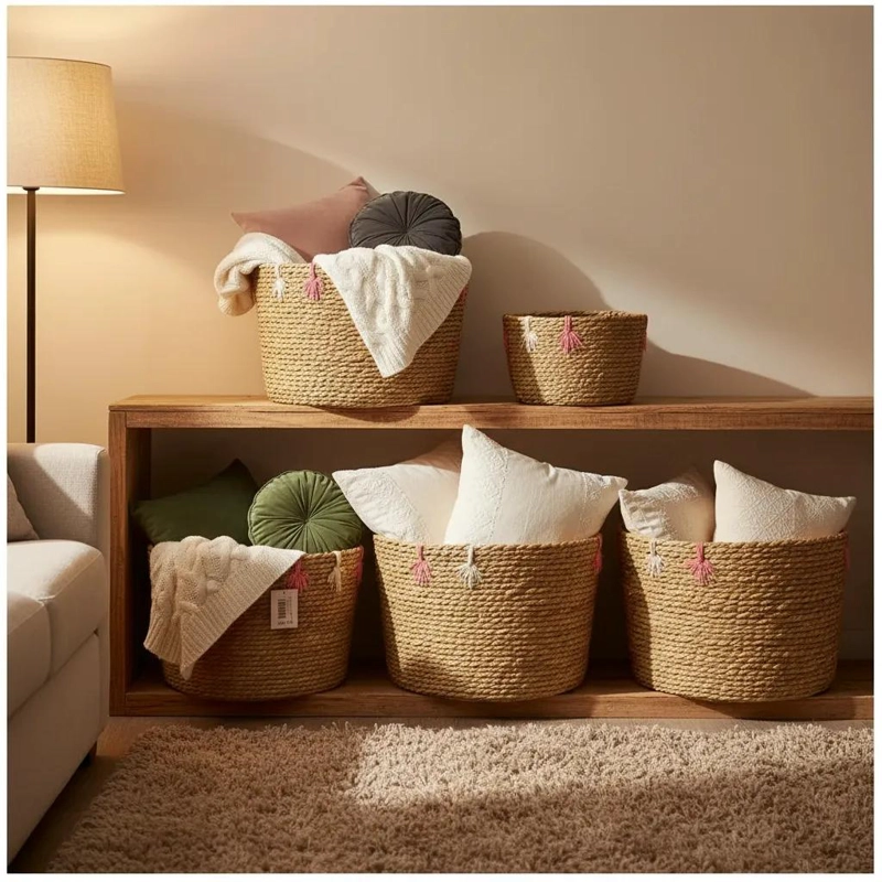 SET DE 5 CANASTOS ORGANIZADORES MULTIUSOS PARA HOGAR Y OFICINA - 3