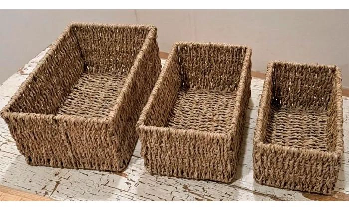 SET DE 3 CANASTOS PARA ORGANIZACION Y ALMACENAMIENTO VERSATILES - 2