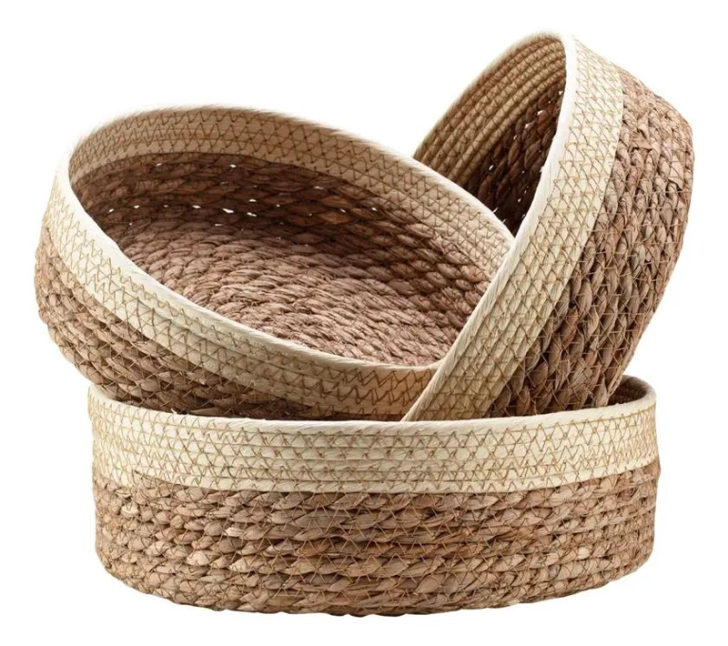 SET DE 3 CESTAS REDONDAS PARA ALMACENAMIENTO Y ORGANIZACION - 1