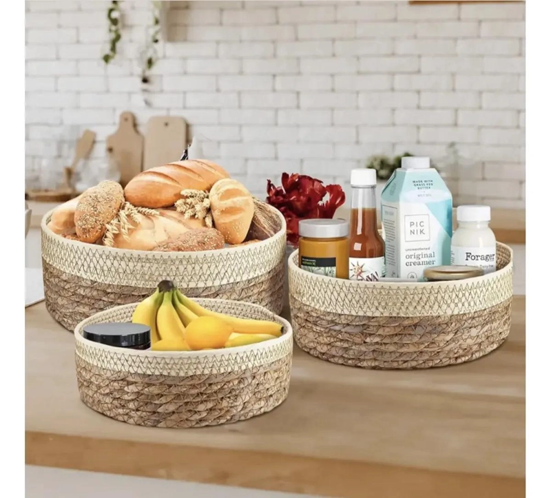 SET DE 3 CESTAS REDONDAS PARA ALMACENAMIENTO Y ORGANIZACION - 3