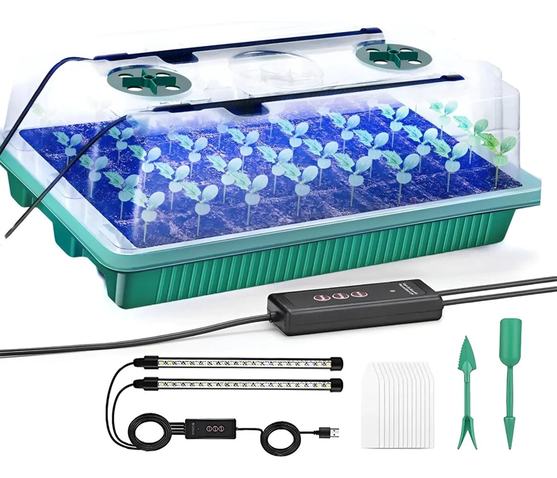 BANDEJA PARA CULTIVO CON CONTROLADOR DE ILUMINACION Y 40 CELDAS - 1