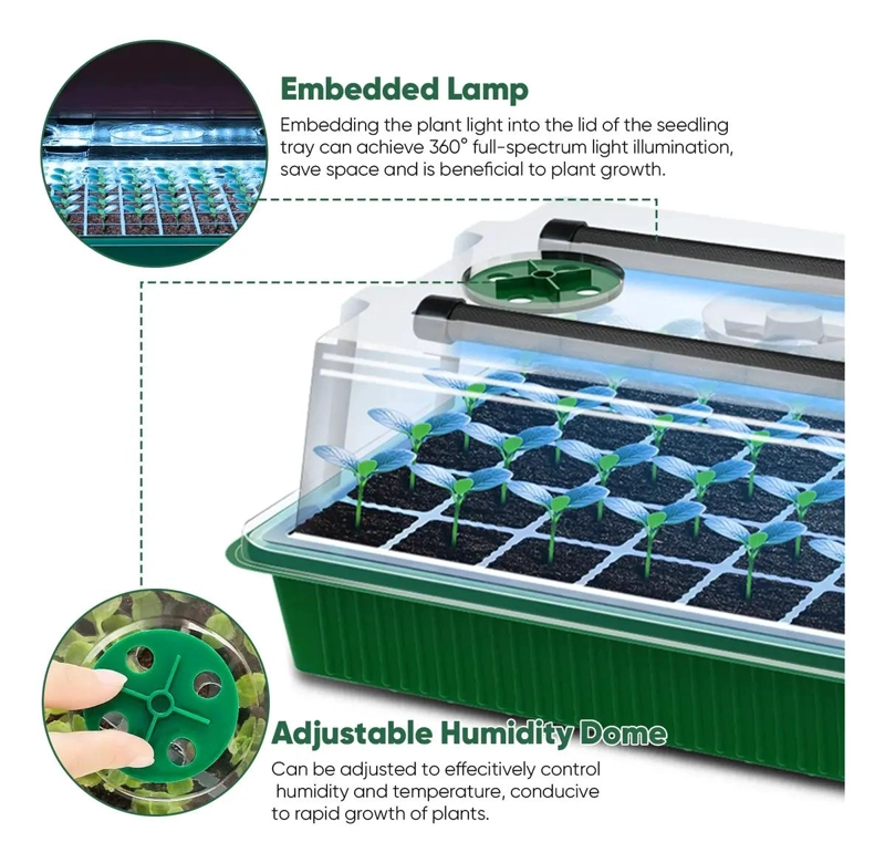 BANDEJA PARA CULTIVO CON CONTROLADOR DE ILUMINACION Y 40 CELDAS - 2