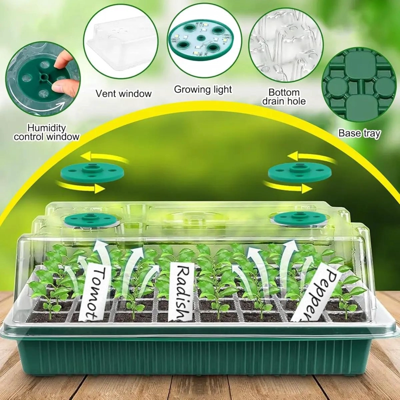 BANDEJA PARA CULTIVO CON CONTROLADOR DE ILUMINACION Y 40 CELDAS - 3