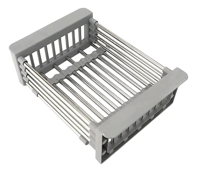 CESTA EXTENSIBLE PARA LAVAPLATOS CON ESCURRIDOR DE ALIMENTOS - 2