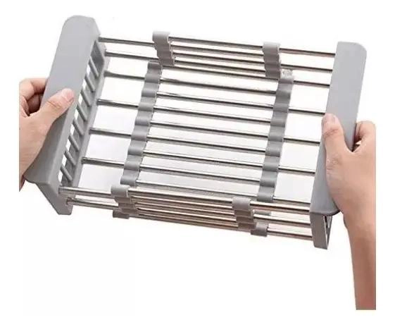 CESTA EXTENSIBLE PARA LAVAPLATOS CON ESCURRIDOR DE ALIMENTOS - 4