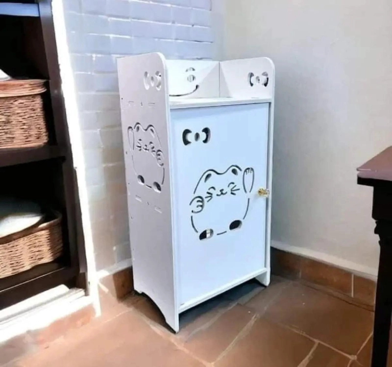 VELADOR ORGANIZADOR CON REPISA PARA MESA DE NIÑO CON ESPACIO DE ALMACENAMIENTO - 2