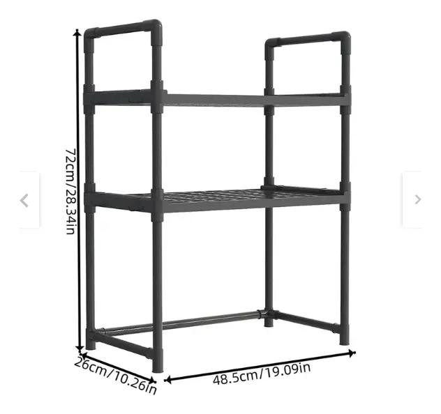 ESTANTE ORGANIZADOR MULTIUSO PARA MICROONDAS CON 3 NIVELES RESISTENTES - 1