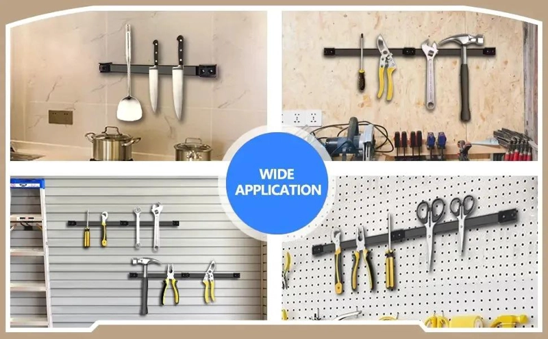 BARRA MAGNE TICA PARA ORGANIZAR HERRAMIENTAS Y CUCHILLOS EN COCINA O TALLER - 4