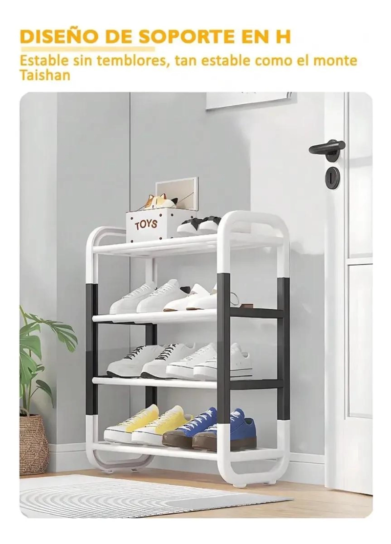 ZAPATERO ARMABLE DE ACERO CON 4 NIVELES PARA ORGANIZAR CALZADO - 2