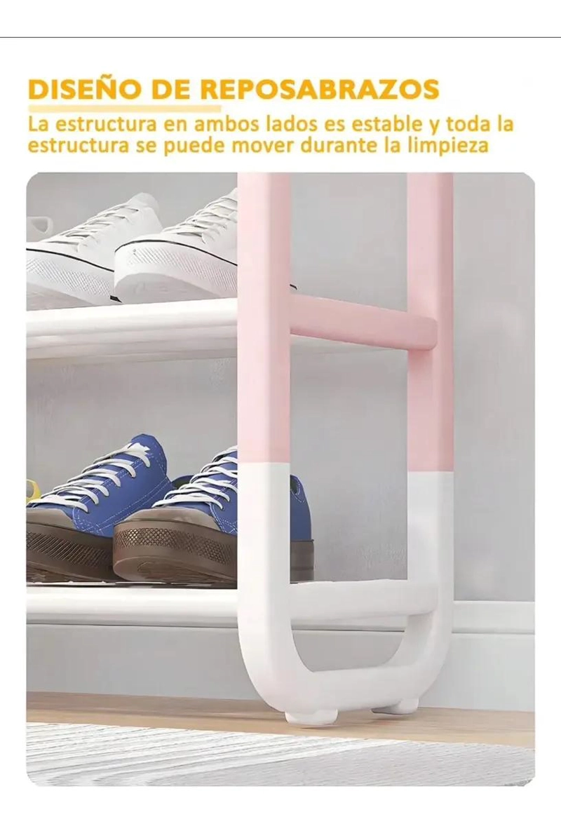 ZAPATERO ARMABLE DE ACERO CON 4 NIVELES PARA ORGANIZAR CALZADO - 3