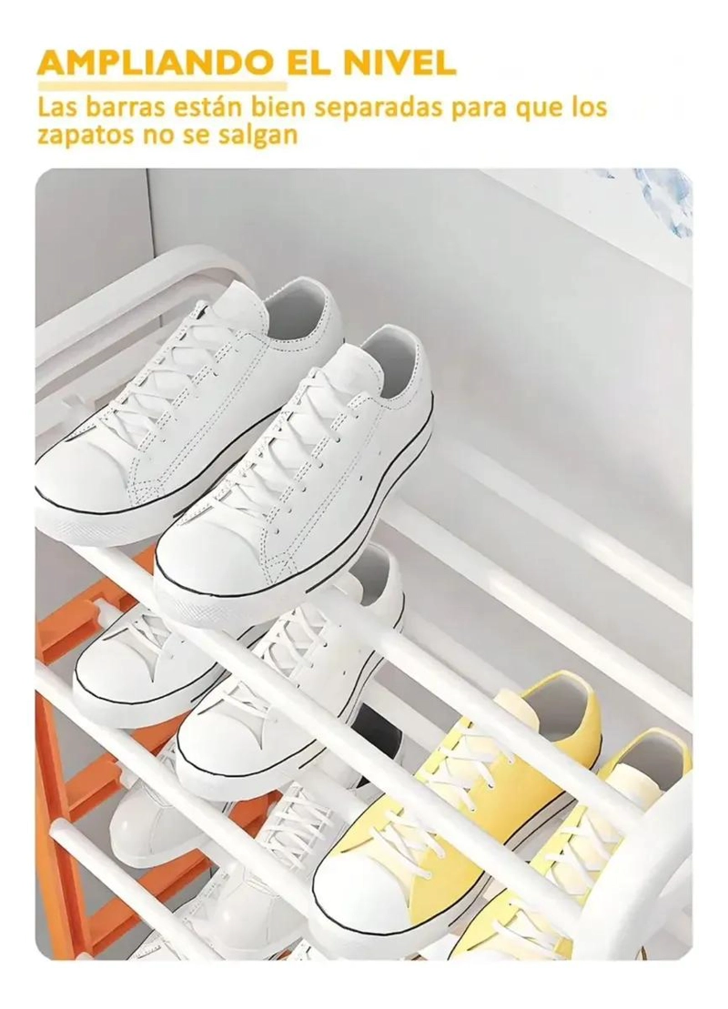 ZAPATERO ARMABLE DE ACERO CON 4 NIVELES PARA ORGANIZAR CALZADO - 4