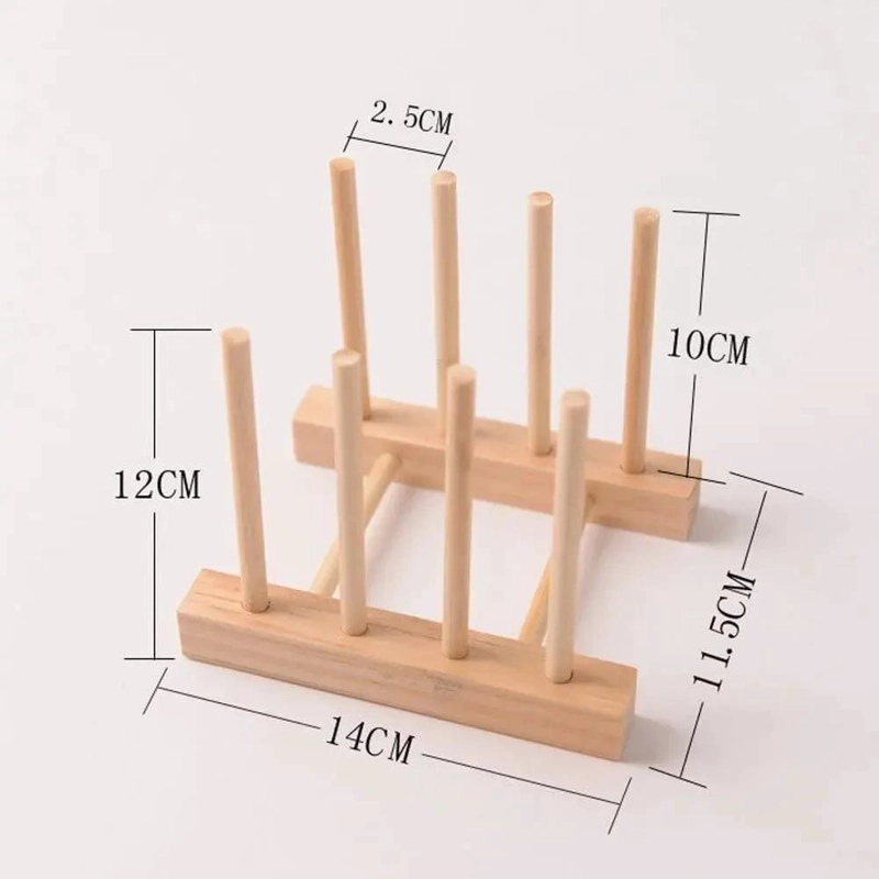 ORGANIZADOR DE COCINA PARA PLATOS Y TAPAS DE MADERA - 5