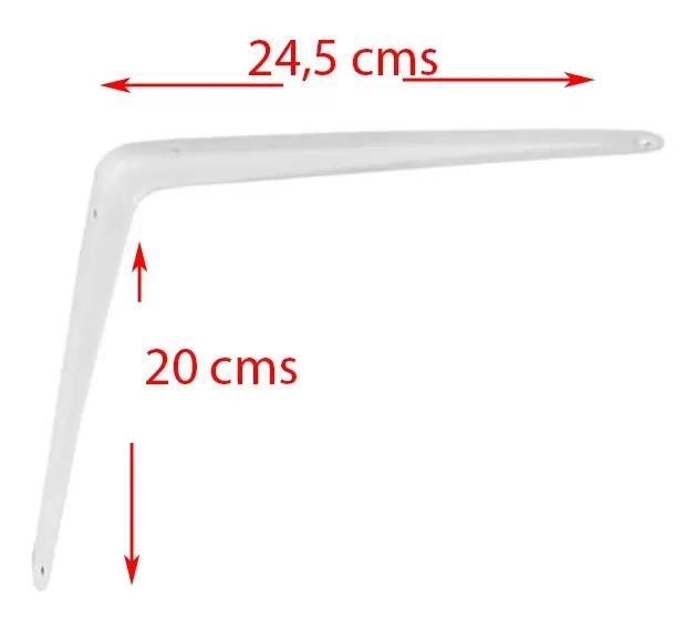 ESCUADRA BLANCA PARA ESTANTE DE 15 X 20 CM PACK 12 UNIDADES - 2