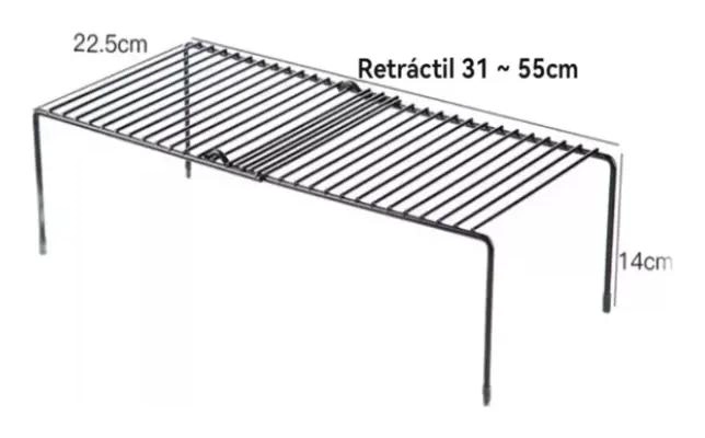 REPISA EXTENSIBLE DE HIERRO APILABLE PARA ORGANIZACION EN COCINA - 3
