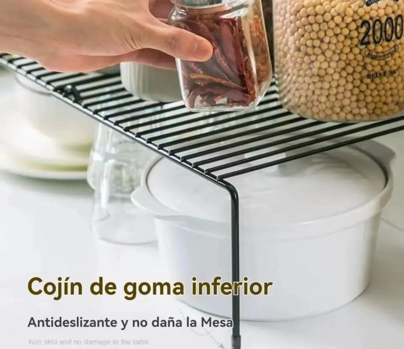 REPISA EXTENSIBLE DE HIERRO APILABLE PARA ORGANIZACION EN COCINA - 4