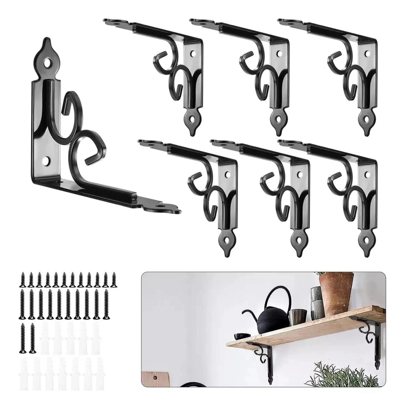 SOPORTES METALICOS FLOTANTES PARA ESTANTES DE PARED EN ANGULO - 1