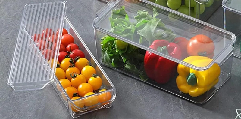 SET DE 3 ORGANIZADORES PARA REFRIGERADOR CON TAPA HERME TICA - 4