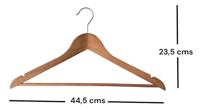 COLGADORES DE ROPA DE MADERA CON DISEÑO ERGONOMICO Y RESISTENTE - 5