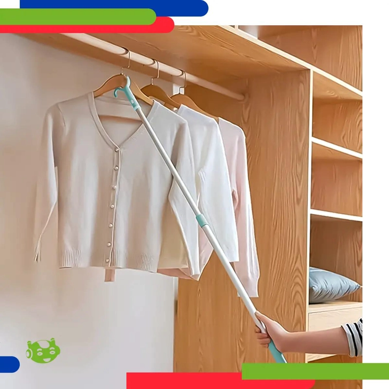 BARRA EXTENSIBLE PARA COLGAR ROPA CON VARILLA AJUSTABLE Y DISEÑO SLIM - 2