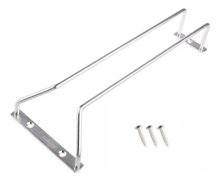 COLGADOR DE COPAS METALICO CROMADO PARA ORGANIZACION EN BARRA - 2