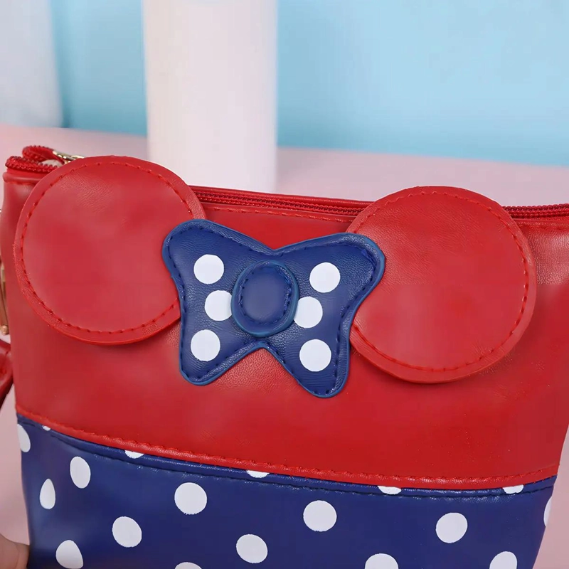 ESTUCHE PARA MAQUILLAJE CON DISEÑO EN COLORES ROJO Y AZUL - 3