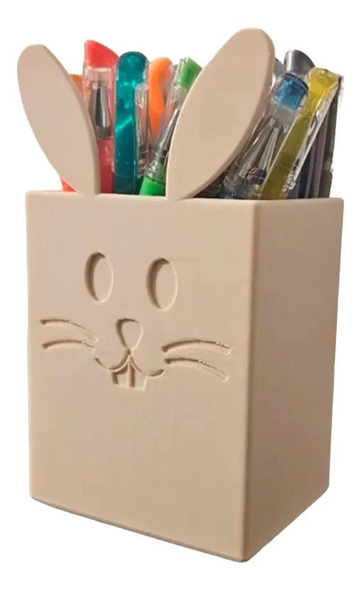 PORTALAPICES CON DISEÑO DE CONEJO TIERNO PARA ESCRITORIO - 1
