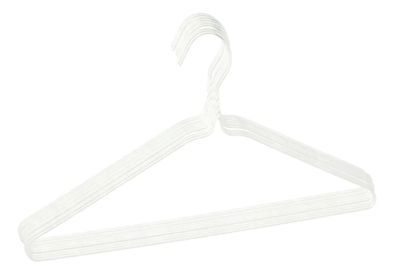 SET DE 60 COLGADORES METALICOS ANTIDESLIZANTES PARA ROPA - 1