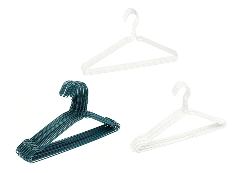 SET DE 60 COLGADORES METALICOS ANTIDESLIZANTES PARA ROPA - 2