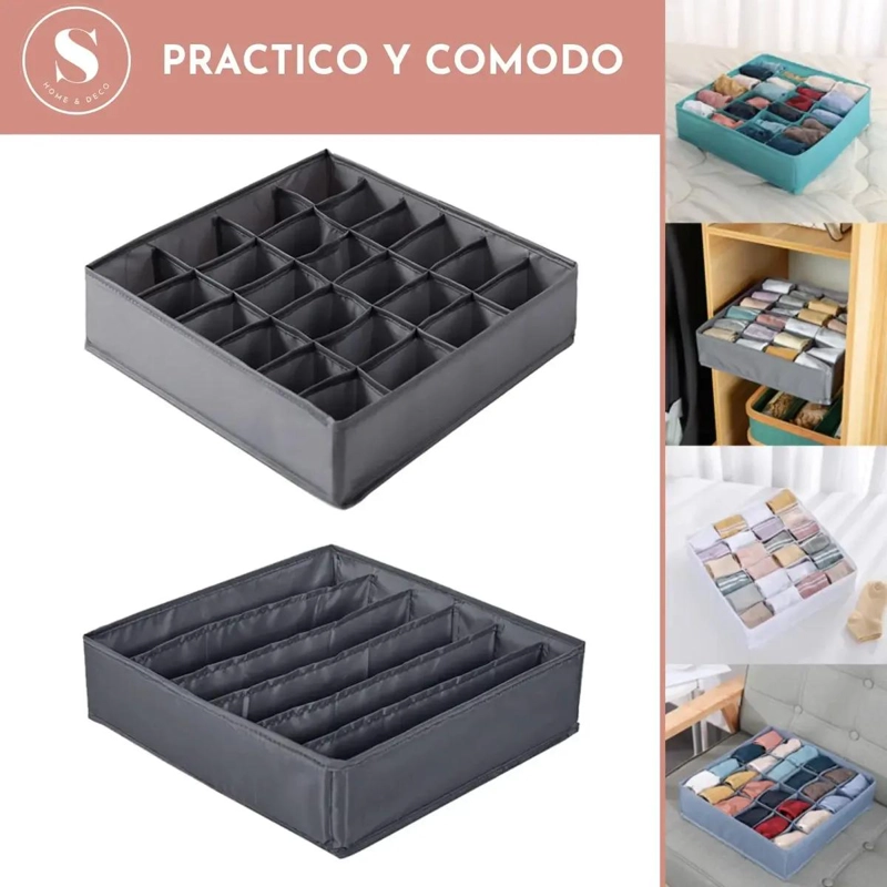 ORGANIZADOR PLEGABLE PARA CAJON DE ROPA INTERIOR Y ACCESORIOS - 3