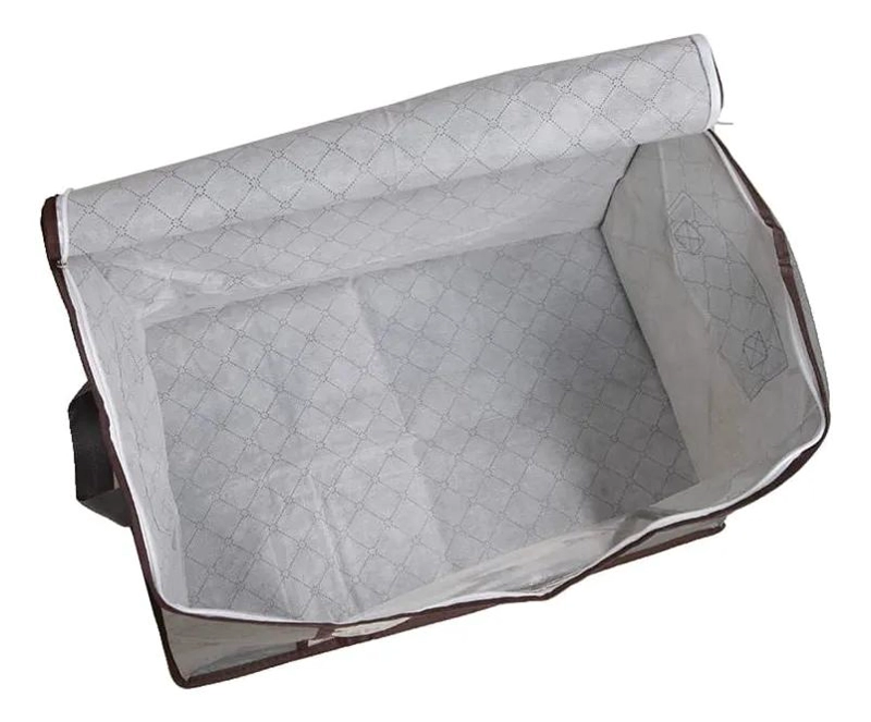 SET DE 2 CAJAS ORGANIZADORAS DE TELA NO TEJIDA CON CIERRE SEGURO - 2
