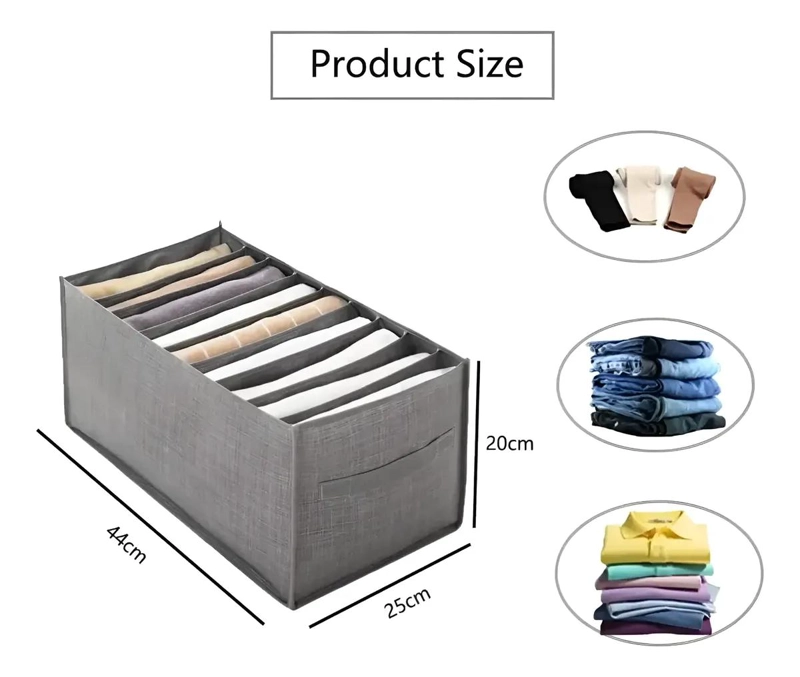 ORGANIZADOR PARA ARMARIO CON 9 DIVISORES PARA ROPA Y CAJONES - 2
