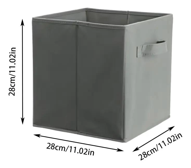 SET DE 3 CAJAS ORGANIZADORAS DE TELA PLEGABLES CON ASAS RESISTENTES - 3