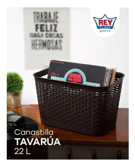 CAJA ORGANIZADORA MULTIUSO DE RATAN CON CAPACIDAD DE 22 LITROS - 2