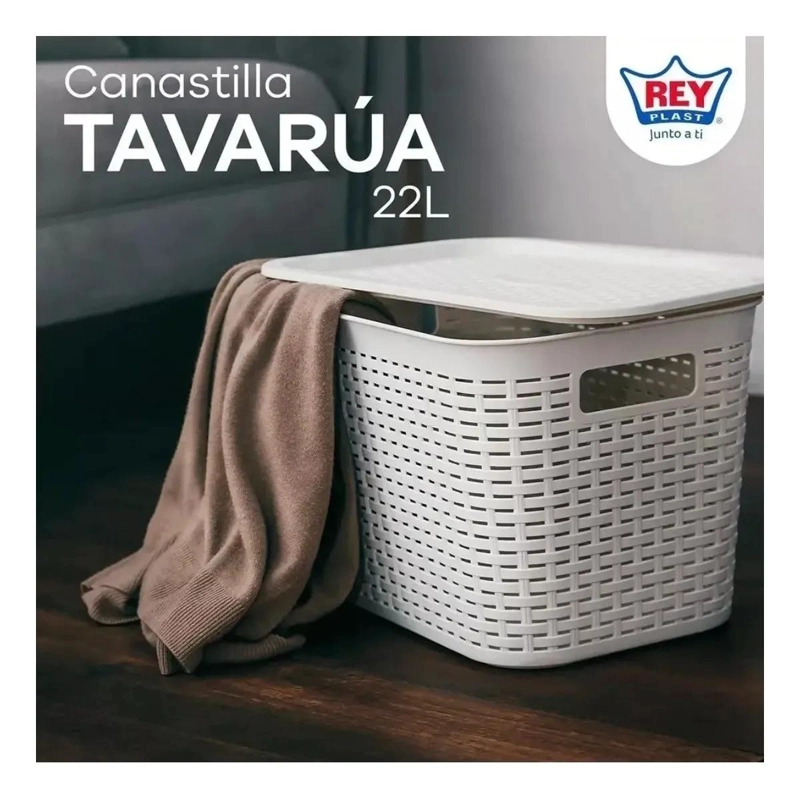 CAJA ORGANIZADORA MULTIUSO DE RATAN CON CAPACIDAD DE 22 LITROS - 3