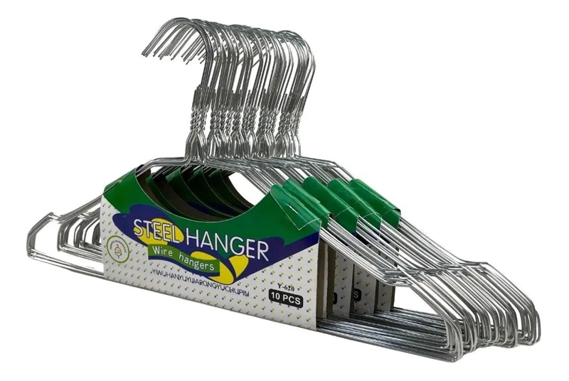SET DE 50 GANCHOS METALICOS ANTIDESLIZANTES PARA ROPA - 1