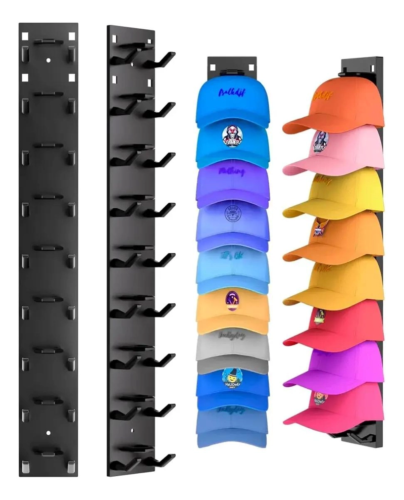 PERCHERO DE PARED PARA SOMBREROS CON 9 GANCHOS - 1