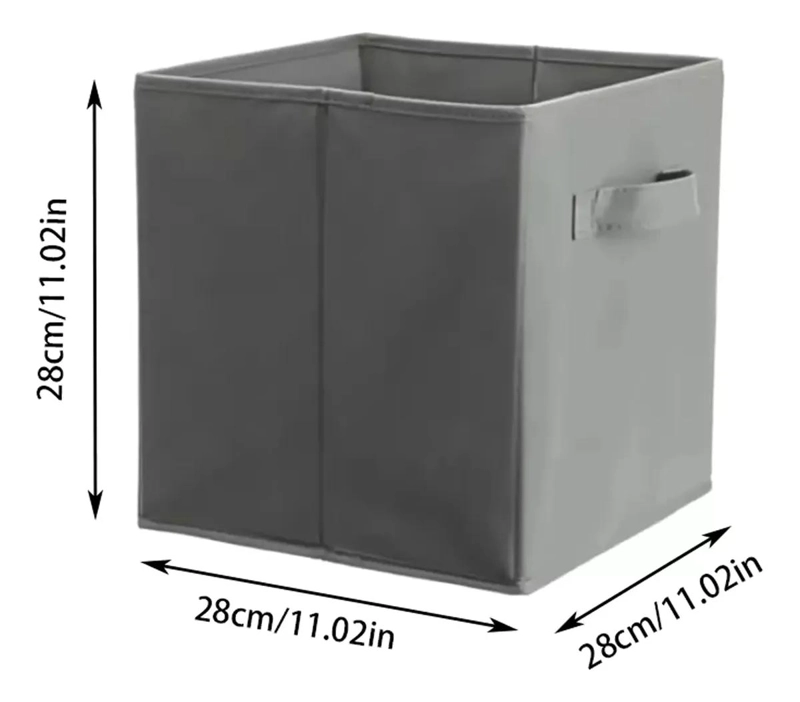 SET DE 3 CAJAS ORGANIZADORAS PLEGABLES DE TELA CON ASAS - 2